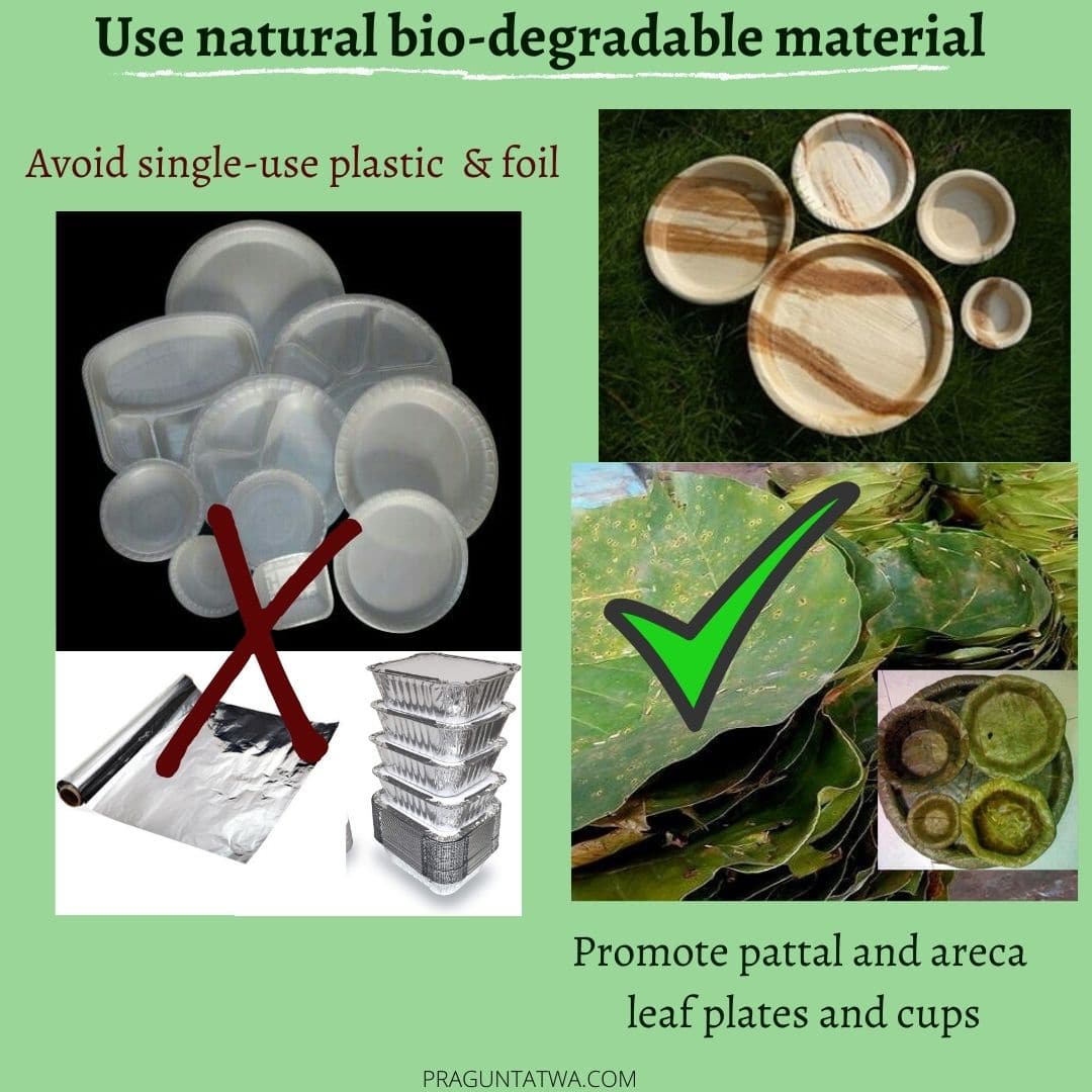 Benefits of using Bio-degradable materials over disposables and single-use plastic